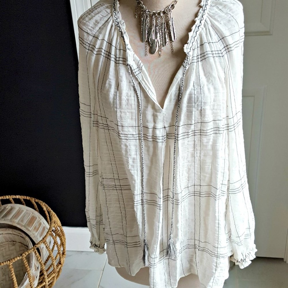 NWT! MSRP 78.00 BOHO Gauzy TUNIC BLOUSE SZ XL - Picture 5 of 6